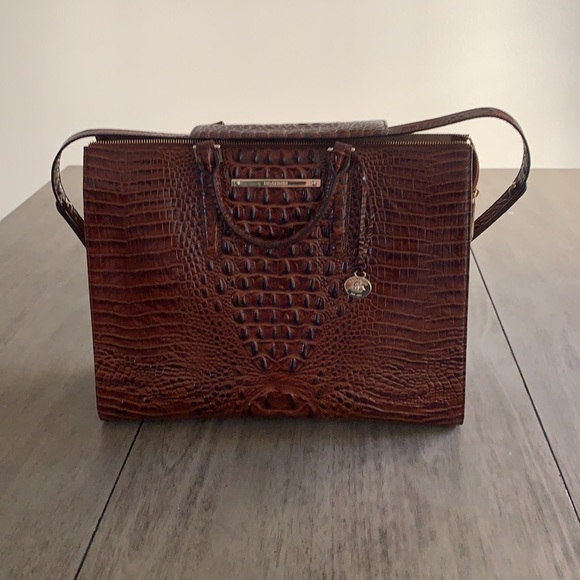 Brahmin pecan Melbourne laptop bag, never used. Comes with storage bag. - Picture 2 of 3